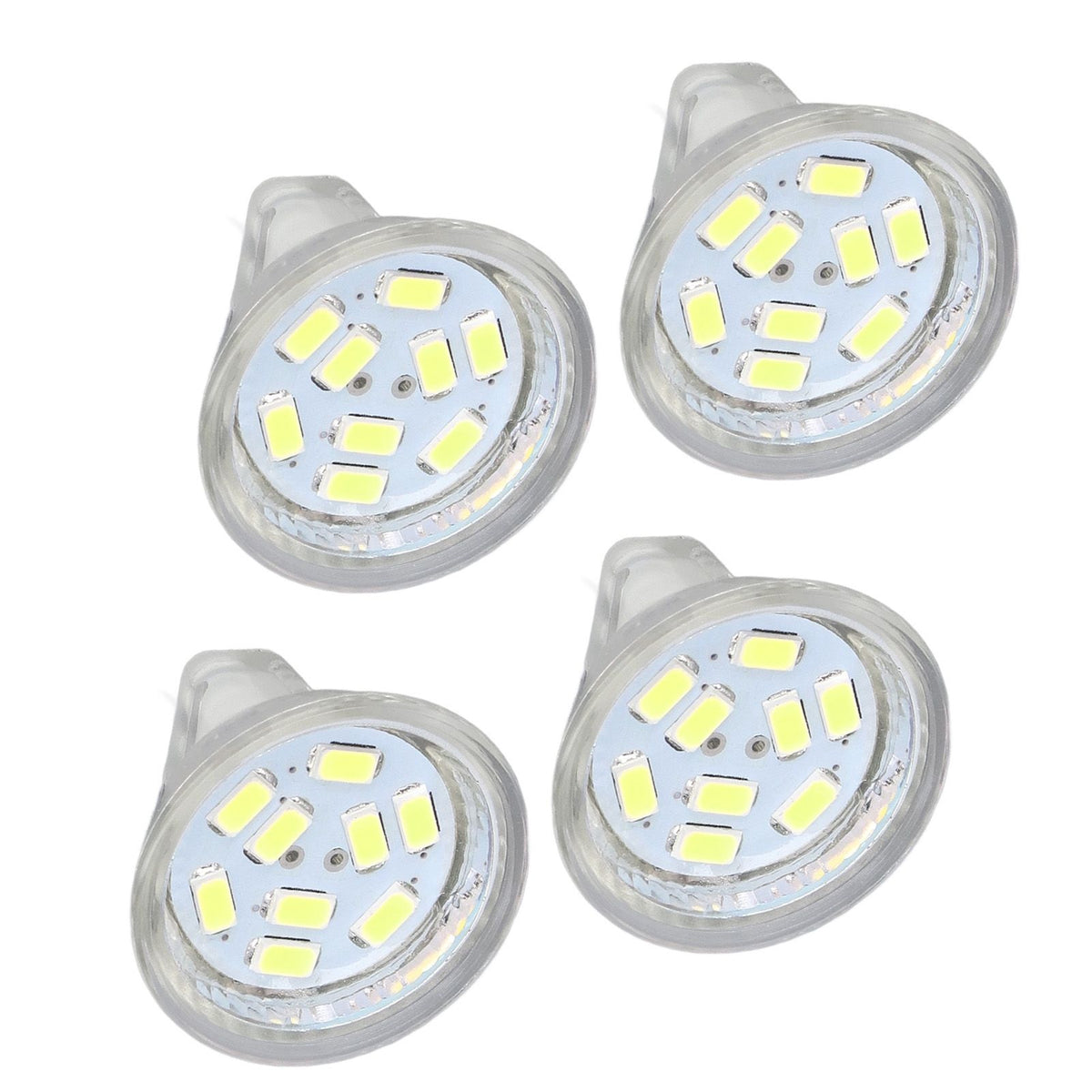 4Pcs MR11 LED Bulb 3W 300lm Bulb with 9 Beads Double Pin Base for Spotlight Landscape LampCold White Light