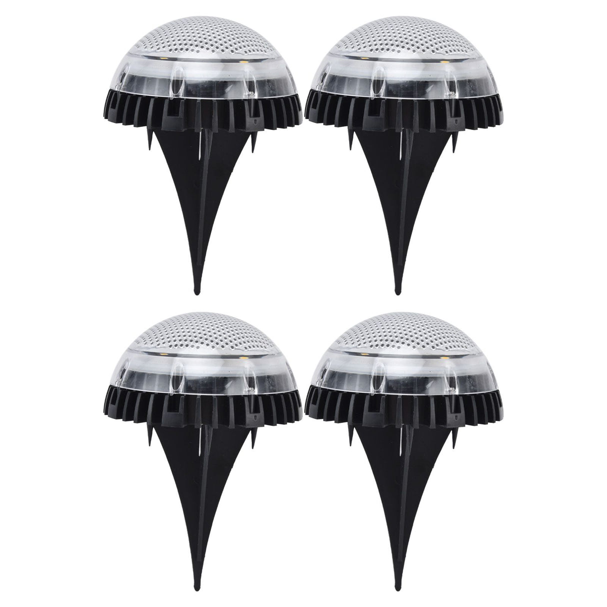4 Pack Solar Garden Lights 8 LED Outdoor Ground Lights for Sidewalk Yard Lawn Patio Pathway Walkway BackyardWhite Light