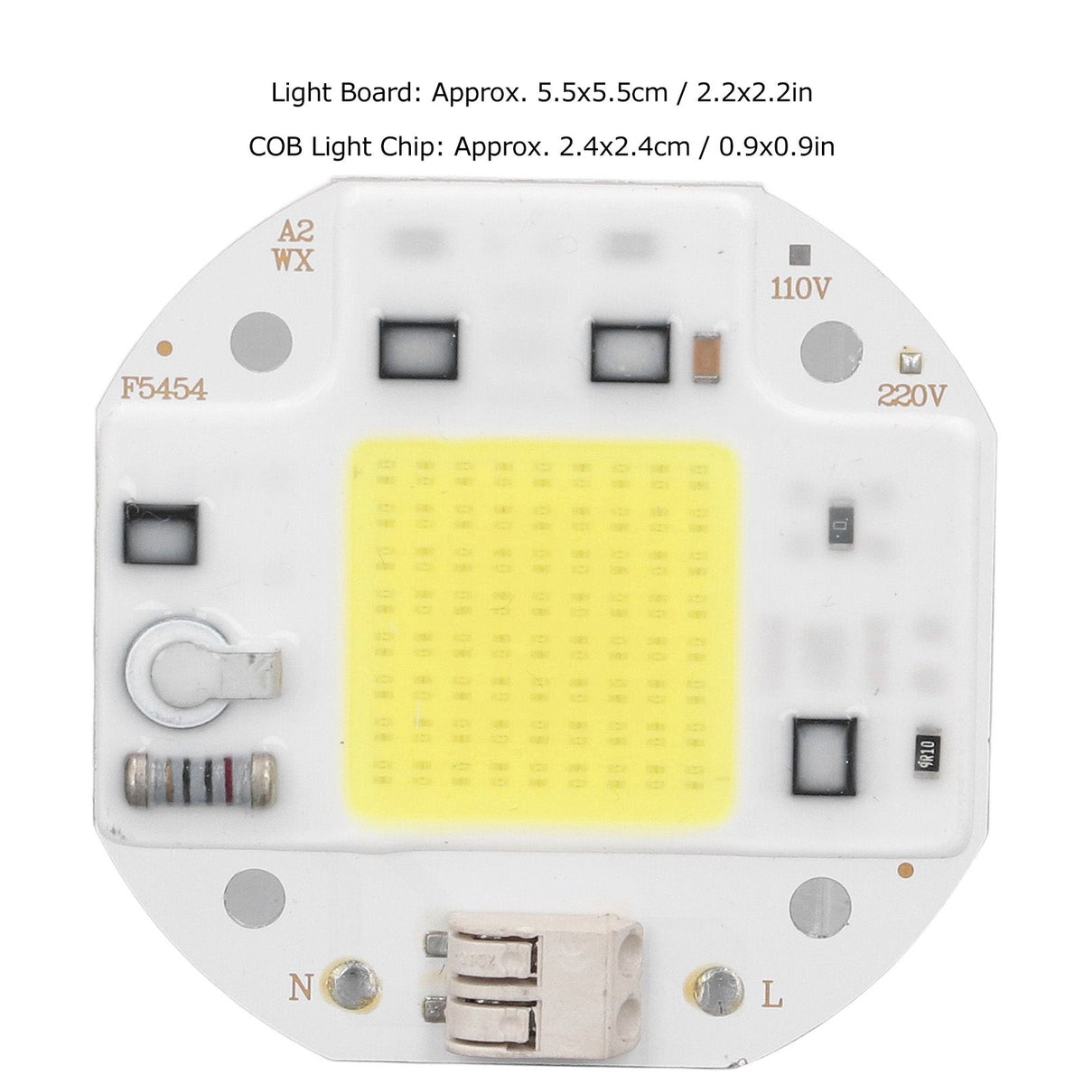 COB Lamp Bead High Power LED Chip High Brightness Drive Free for DIY Lamp Floodlight Indoor Lighting 220V70W Cold White 5800K-6500K