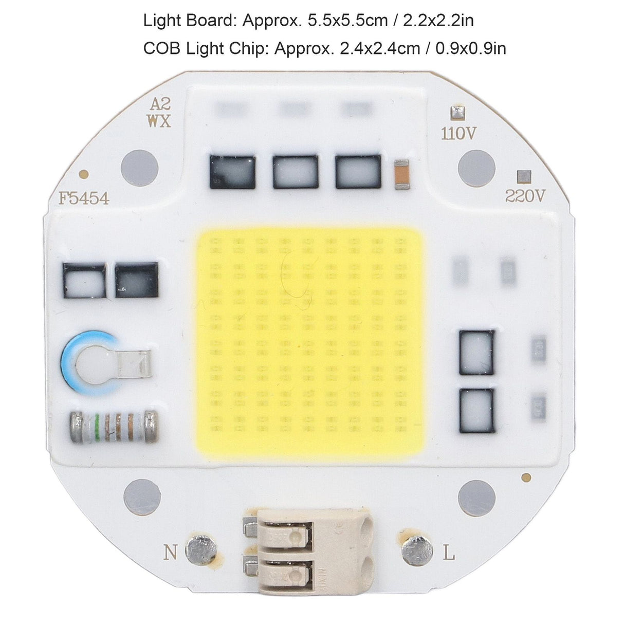 COB Lamp Bead High Power LED Chip High Brightness COB Light Emitter Drive Free for DIY Lighting 110V100W Cold White 5800K-6500K