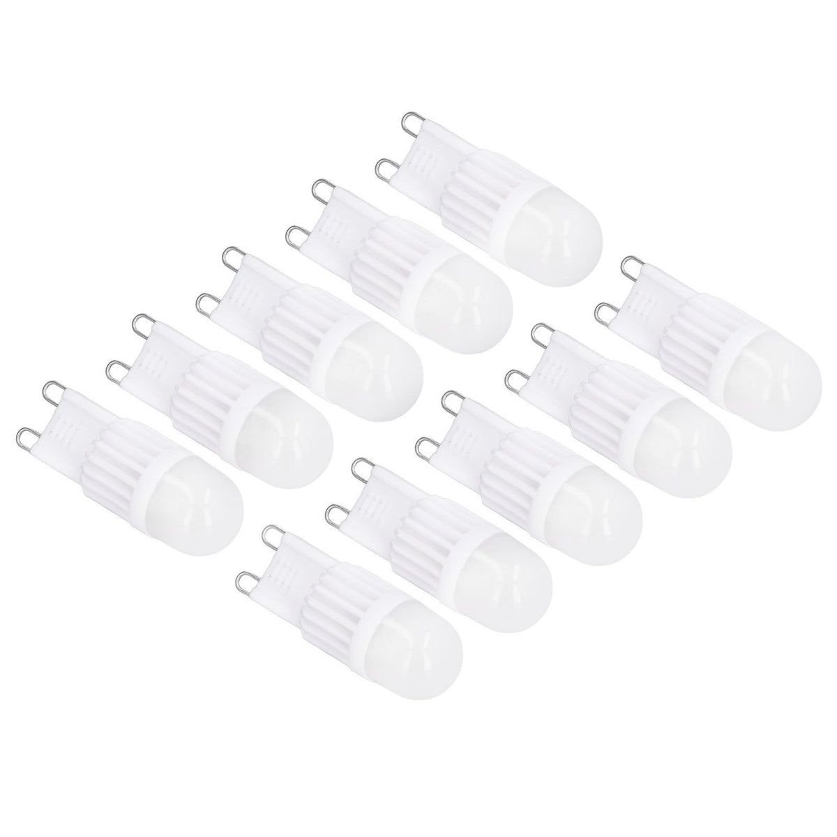 10pcs G9 Bulb Dimmable 2W 500lm G9 LED Bulb 30W Halogen Equivalent for Chandelier Ceiling Light Wall Lamp 220VWhite Light