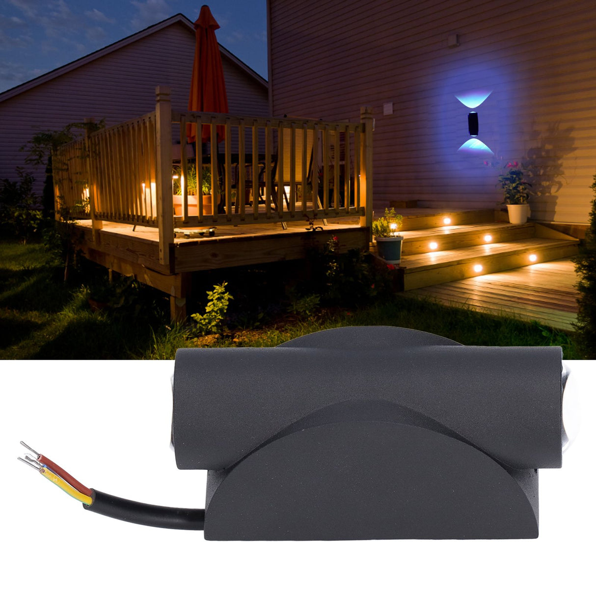 Wall Lights 2W IP65 Waterproof High Brightness Aluminum LED Wall Lights for Courtyard Bathroom Living Room