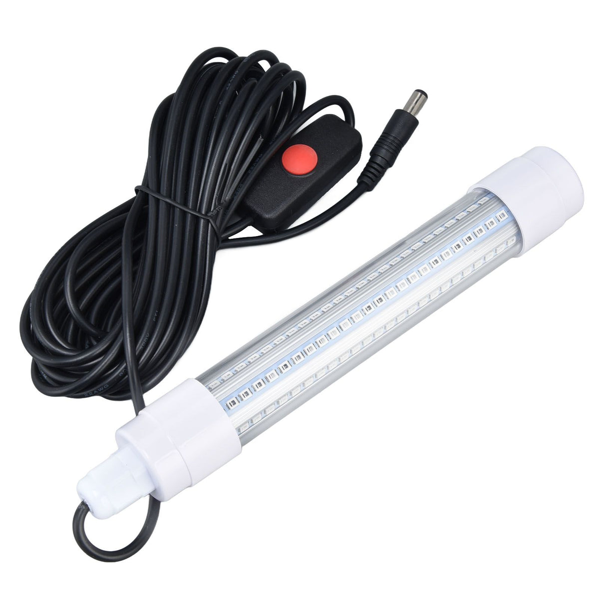 Submersible Fishing Light 16W AC12‑36V 1300lm LED Night Fishing Lure Bait Finder for Fish Tank AquariumWarm Light