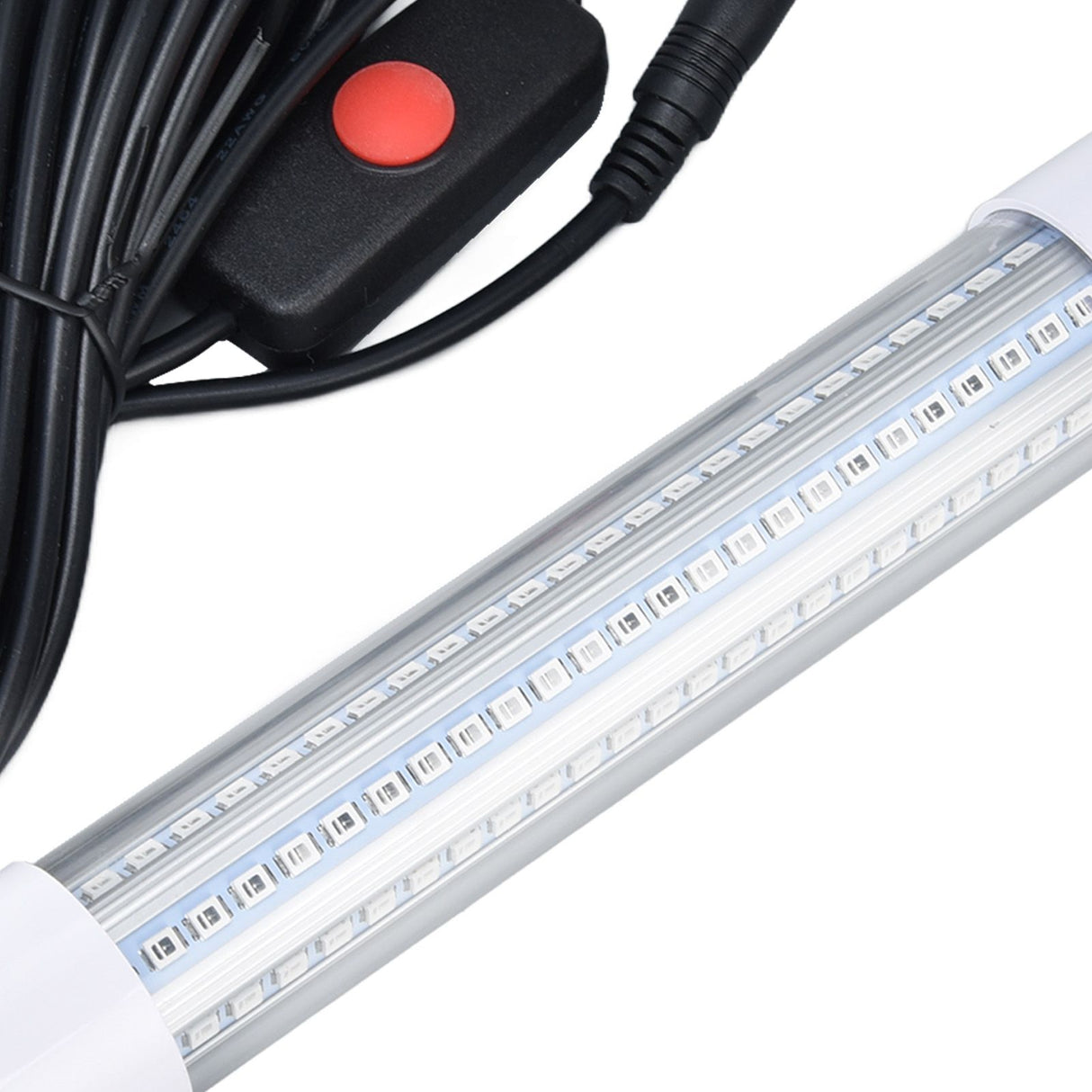 Submersible Fishing Light 16W AC12‑36V 1300lm LED Night Fishing Lure Bait Finder for Fish Tank AquariumWarm Light