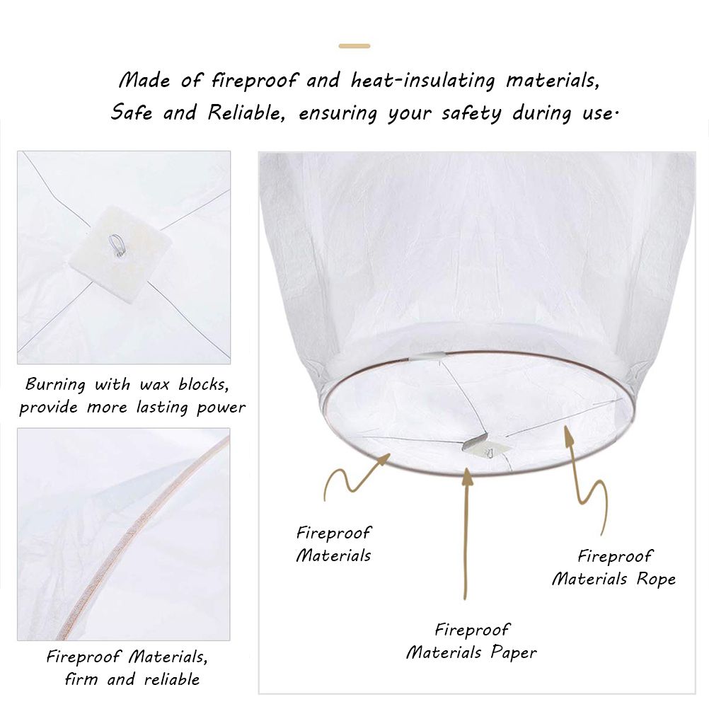 Chinese Lanterns Lanterns Biodegradable Fire Resistant Paper Lantern Chinese Wish Lanterns