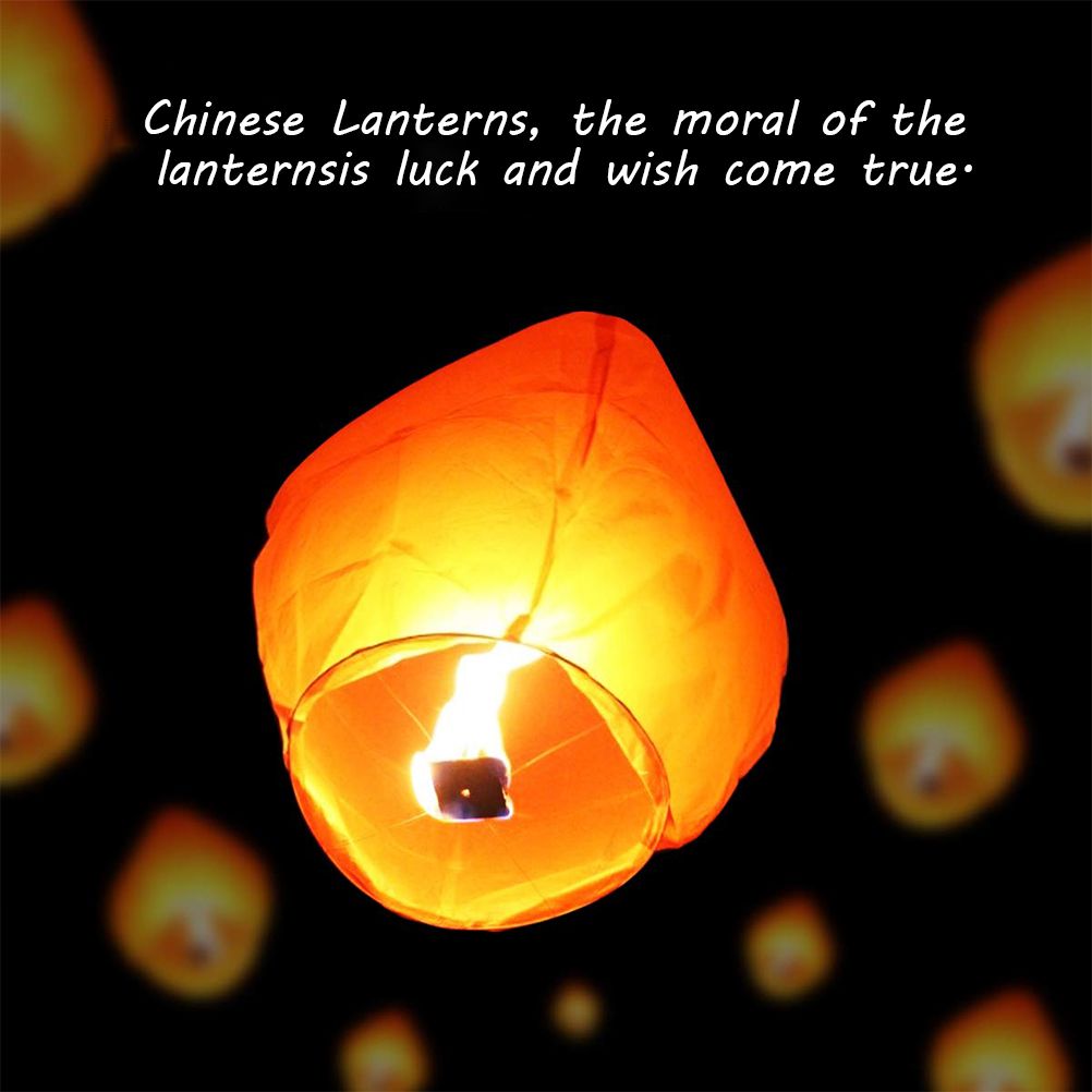 Chinese Lanterns Lanterns Biodegradable Fire Resistant Paper Lantern Chinese Wish Lanterns