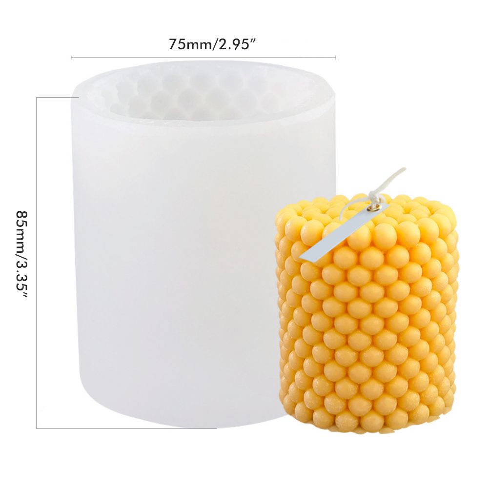 Bubble Candle Mould Silicone Mold Round Shape Candle Moulds 3D Bubble Silicone Candle Mould Column Plaster Candle Mould