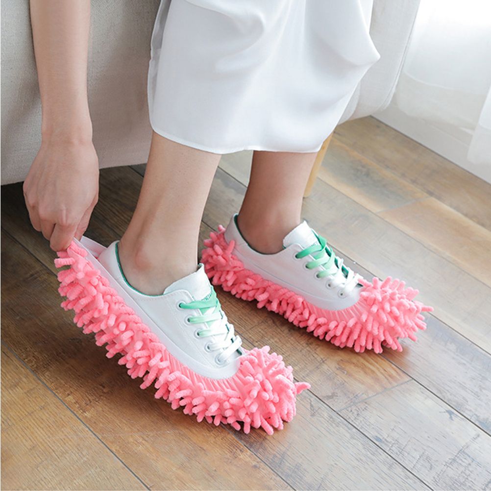 10Pcs Mop Slippers for Floor Cleaning Removable Mop Head Shoes Cover Microfiber Mops Shoes Dust Hair Cleaner Sweeping