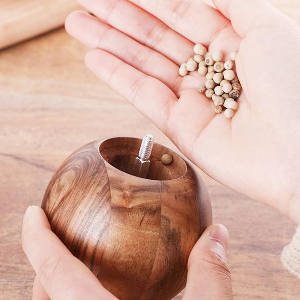 Kitchen Grinder for Salt Pepper Spices Mill with Handle Pepper Spice Seasoning Wooden Mill Grinder Kitchen Tool