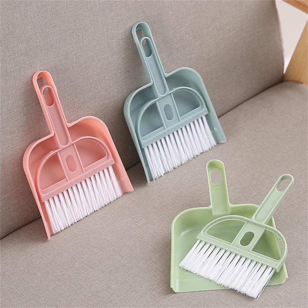 Mini Cleaning Brush Small Broom Dustpans Set Desktop Sweeper Desktop Cleaning Tool for Computer Desks Shelves and Wardrobes