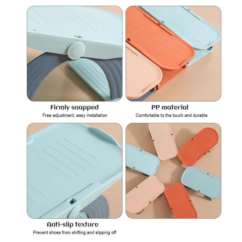 5pcs/set Adjustable Shoe Organizer Double Layer Shoe Stacker Space Saving Home Shoe Rack Holder