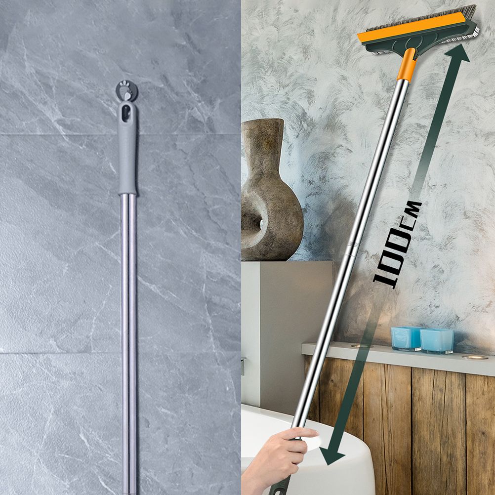 Floor Scrub Brush with Detachable Long Handle 120° Rotating Shower Floor Scrubber Household Cleaning Brush for Bathroom Kitchen