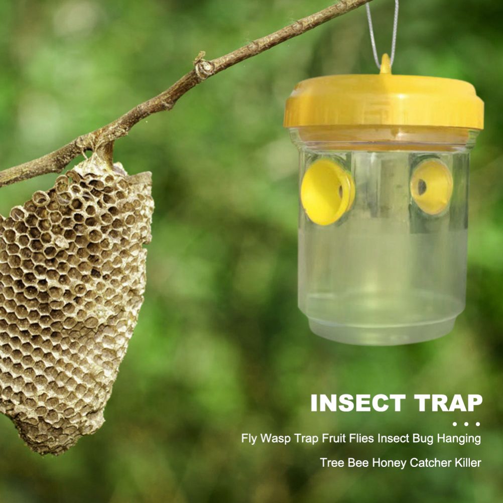Wasp Trap Hanging Wasp Cather Wasp Killer Reusable Bee Trap Catcher for Wasps Hornets Insects Fruit Fly Trap