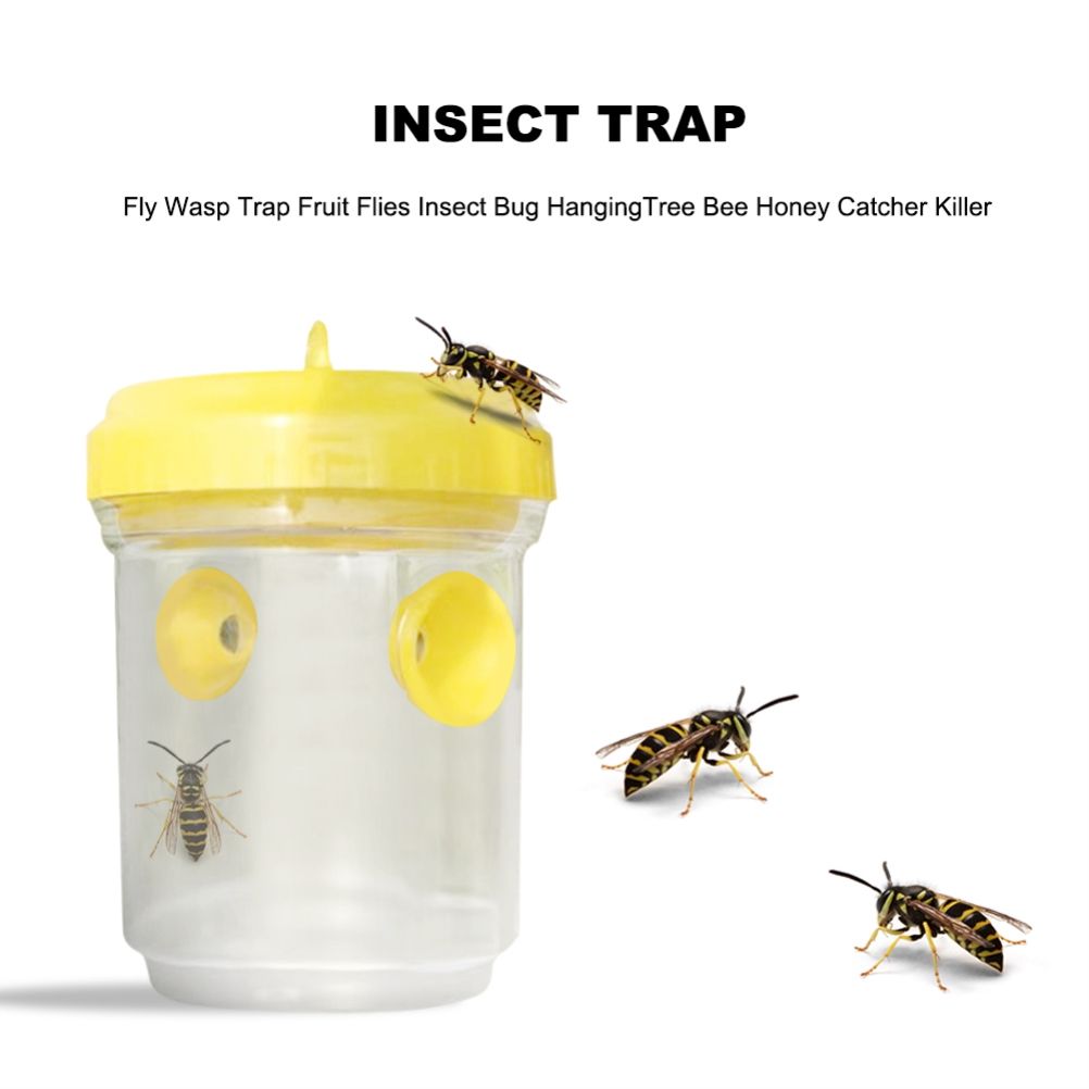 Wasp Trap Hanging Wasp Cather Wasp Killer Reusable Bee Trap Catcher for Wasps Hornets Insects Fruit Fly Trap