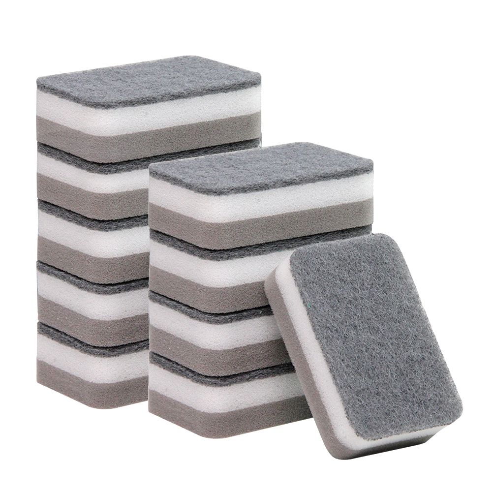 10Pcs Cleaning Scrub Sponges Heavy Duty Scrubbing Dish Sponge Dishwashing Sponge for Kitchen Dish Sink Bathroom Cleaning