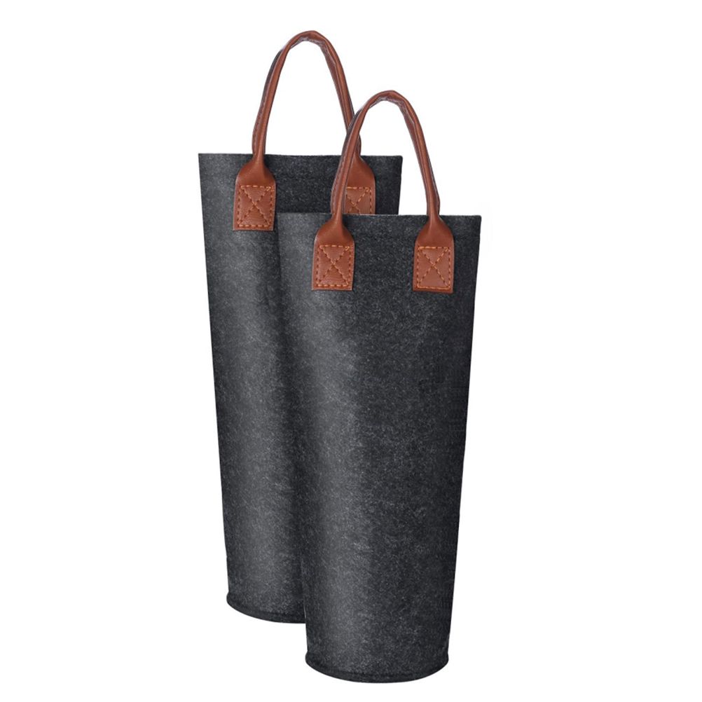 Single Bottle Wine Tote Bag Portable Felt Insulated Padded Thermal Wine Carrier Bag Wine Cooler for Travel Picnic Beach Wine Gifts