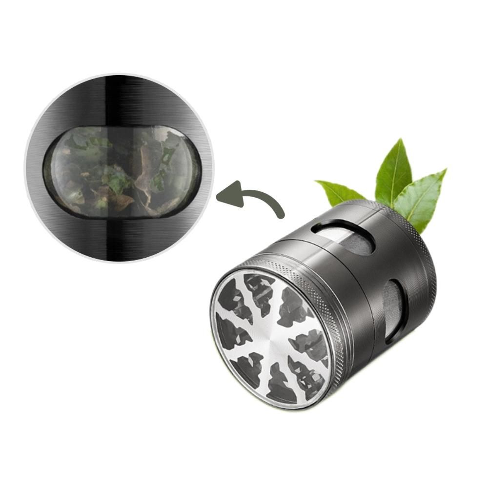 4 Layer 60mm Herb Grinder Zinc Alloy Spice Grass Mill Grinders with Magnetic Lid