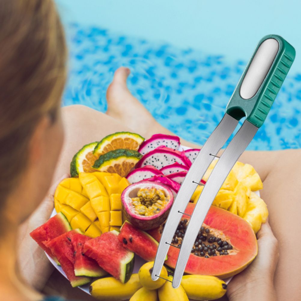 Watermelon Cutter Grater 304 Stainless Steel Watermelon Cube Cutter Fruit Salad Melon Cutter Kitchen Gadget