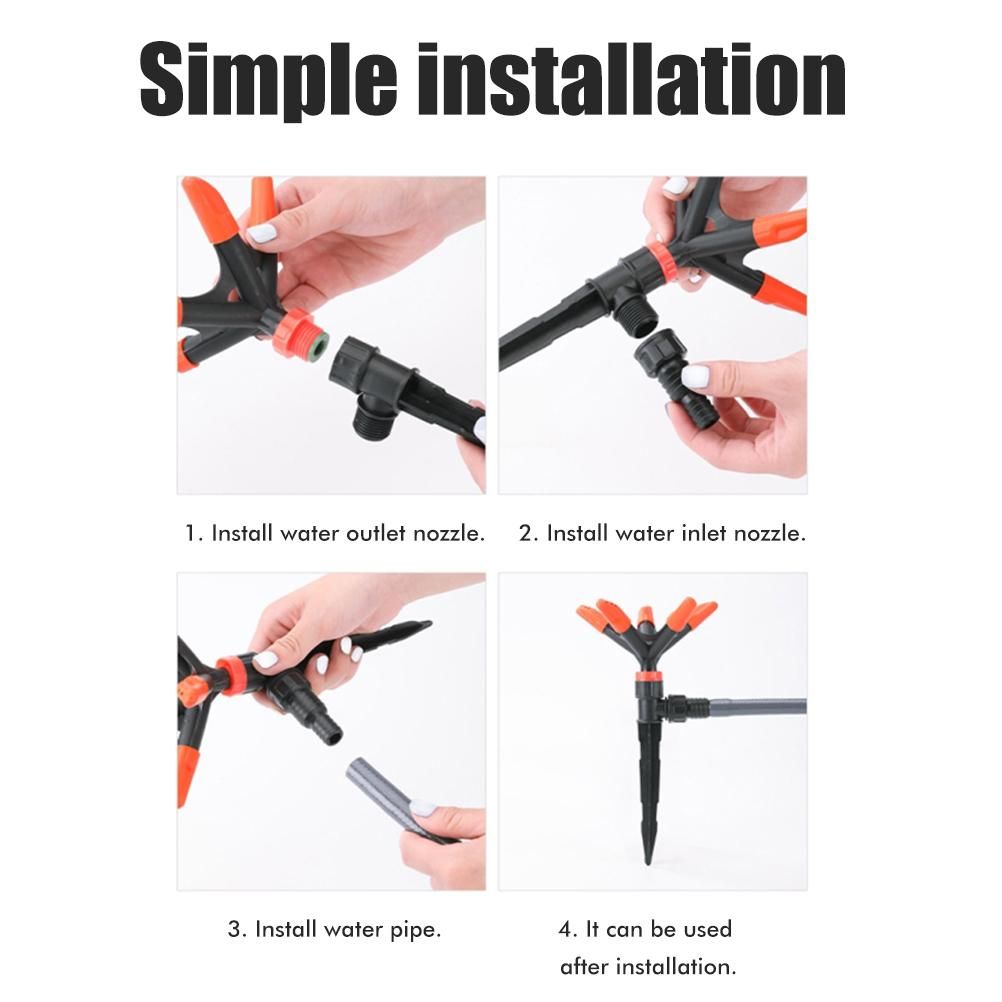 Garden Sprinkler 360°Automatic Rotating Lawn Sprinklers Water Sprinkler for Lawn Yard Garden Watering System