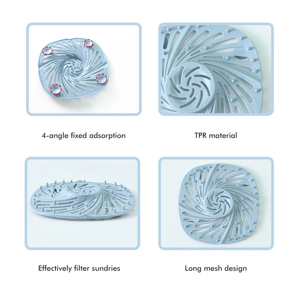 Hair Drain Catcher Shower Drain Cover Hair Stopper with Suction Cup for Bathroom Bathtub Kitchen