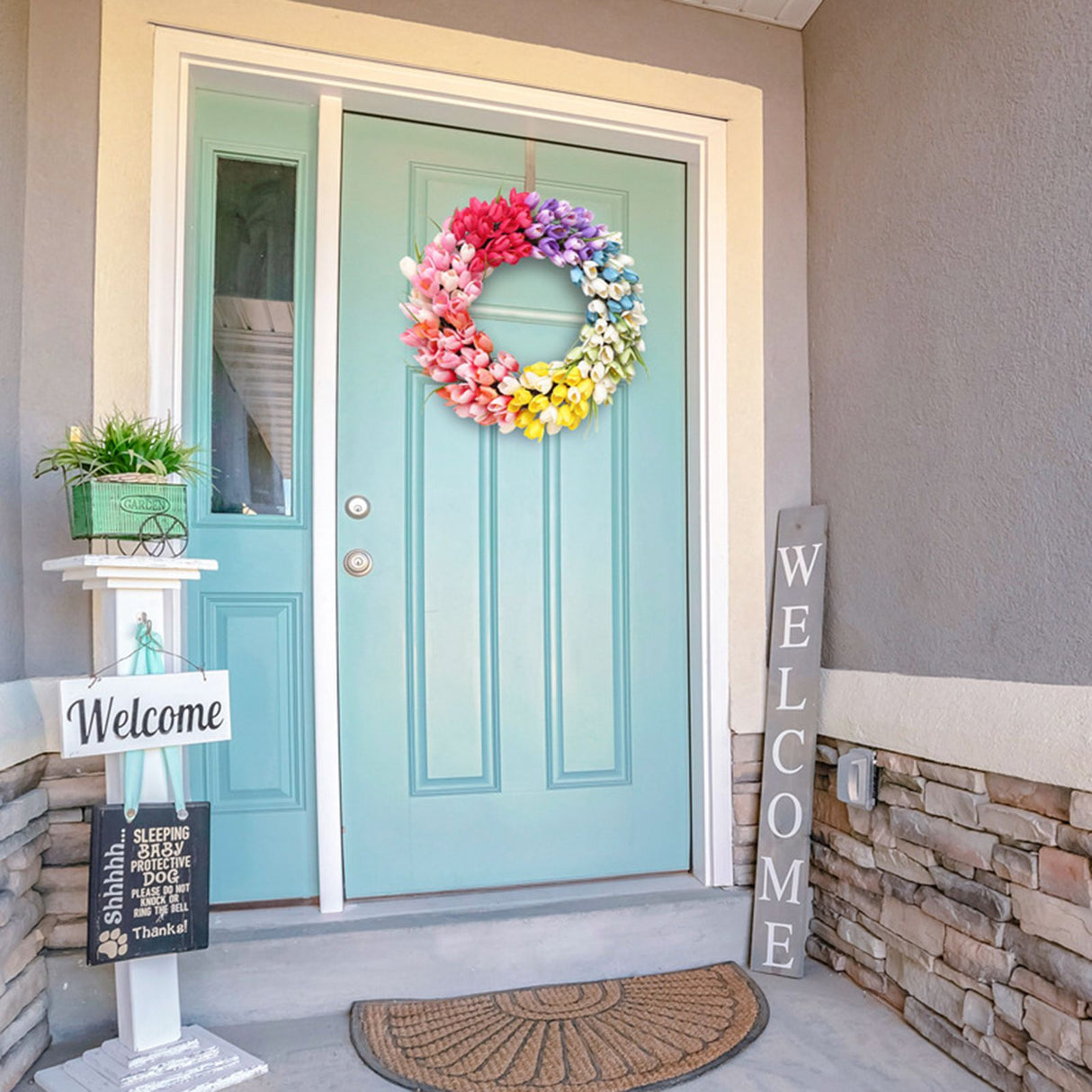 Wreath Simulation Flower Garland Garden Home Decoration