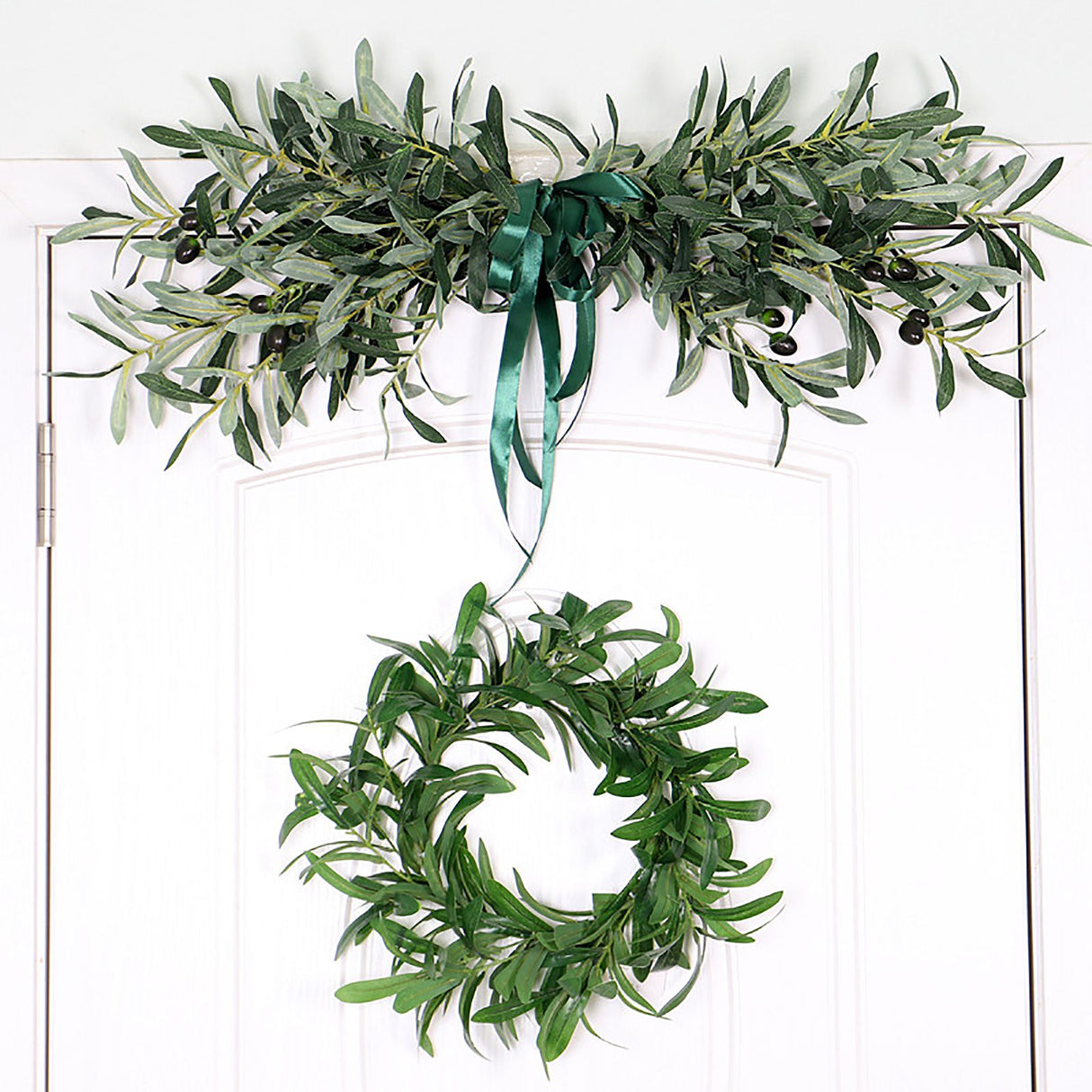 Simulation Olive Lintel Wreath Wall Hanging Lintel Garland Wedding Home Decoration