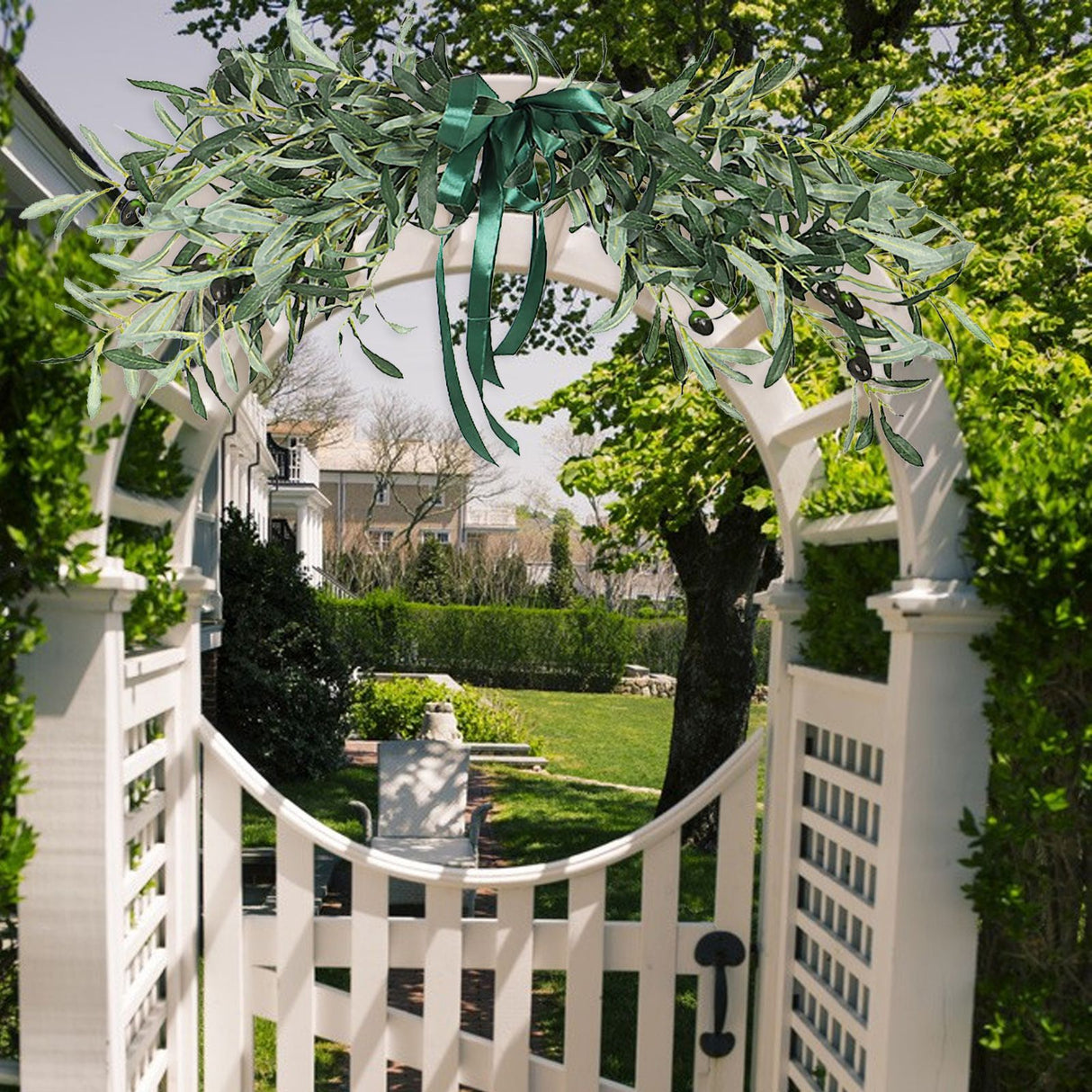 Simulation Olive Lintel Wreath Wall Hanging Lintel Garland Wedding Home Decoration