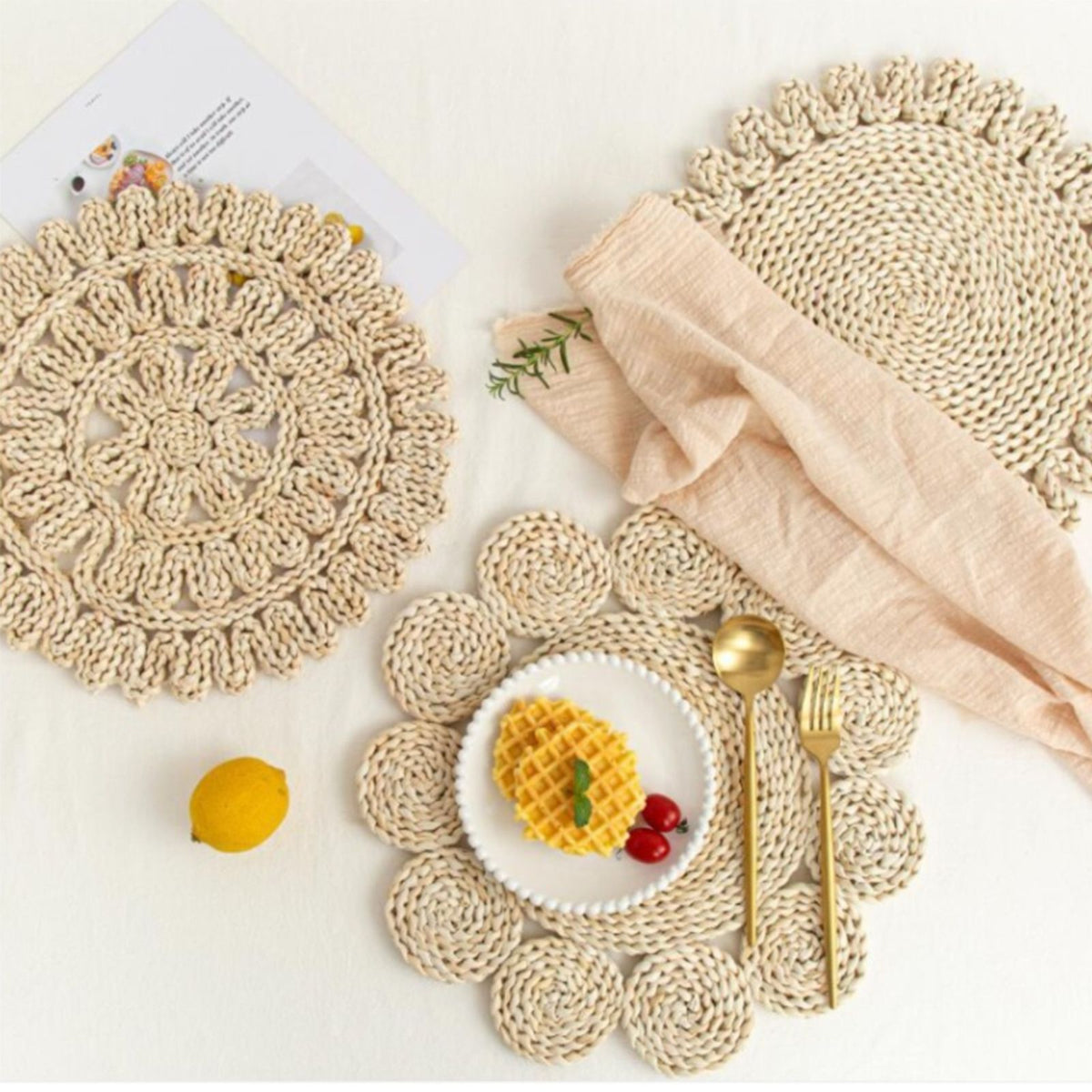 Placemats Multipurpose Thickened Exquisite Innovative Woven Heat Resistance Table Mats