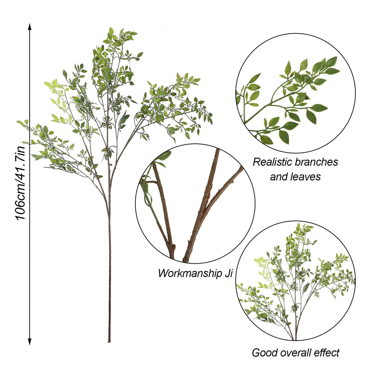 Artificial Green Plant Nandina Simulation Plant Branch Home Decoration