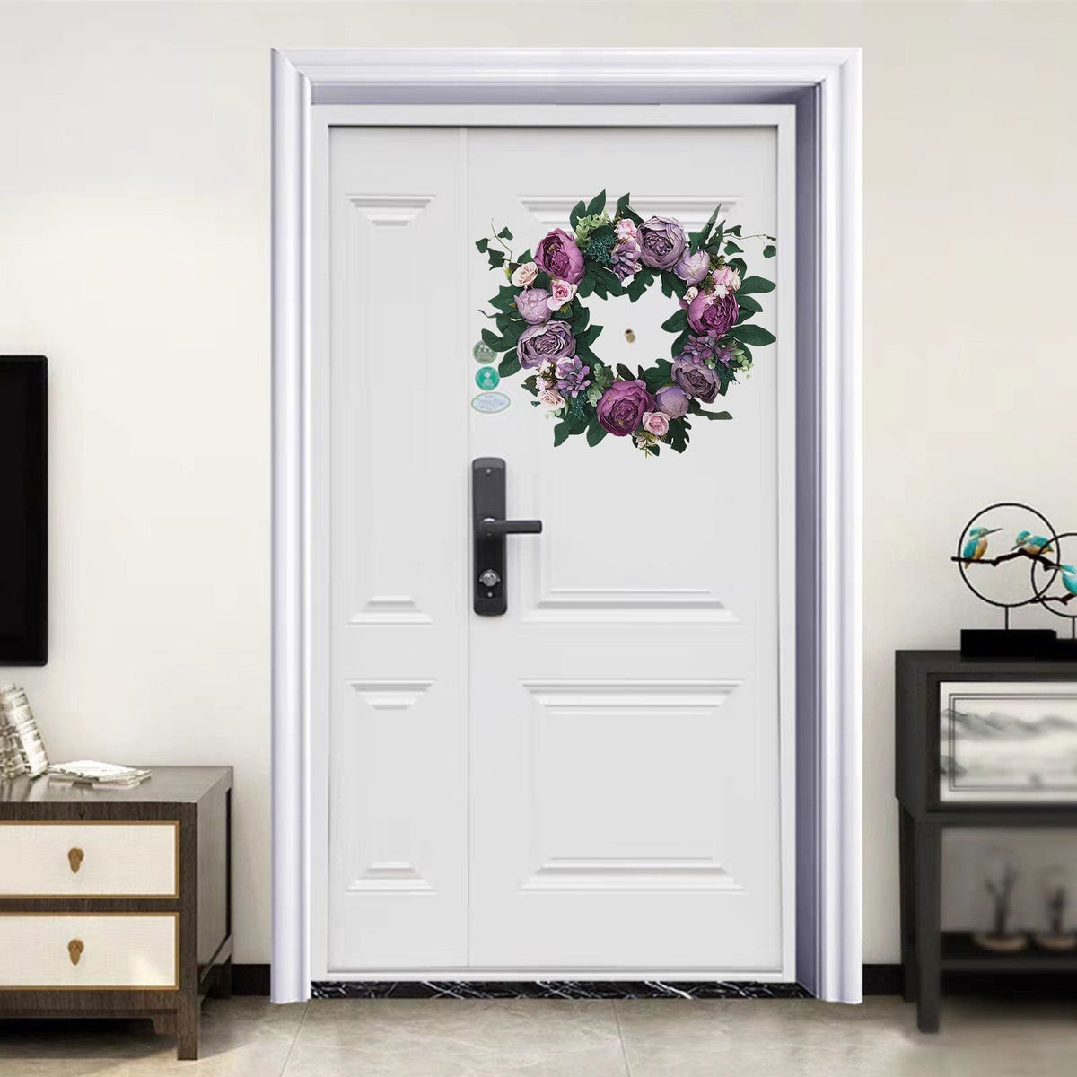 Peony Flower Garland Front Door Decoration Flower Lintel Pendant Imitation Flower Wall Decoration Hanging Ornaments