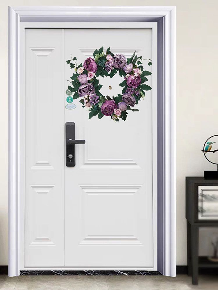 Peony Flower Garland Front Door Decoration Flower Lintel Pendant Imitation Flower Wall Decoration Hanging Ornaments