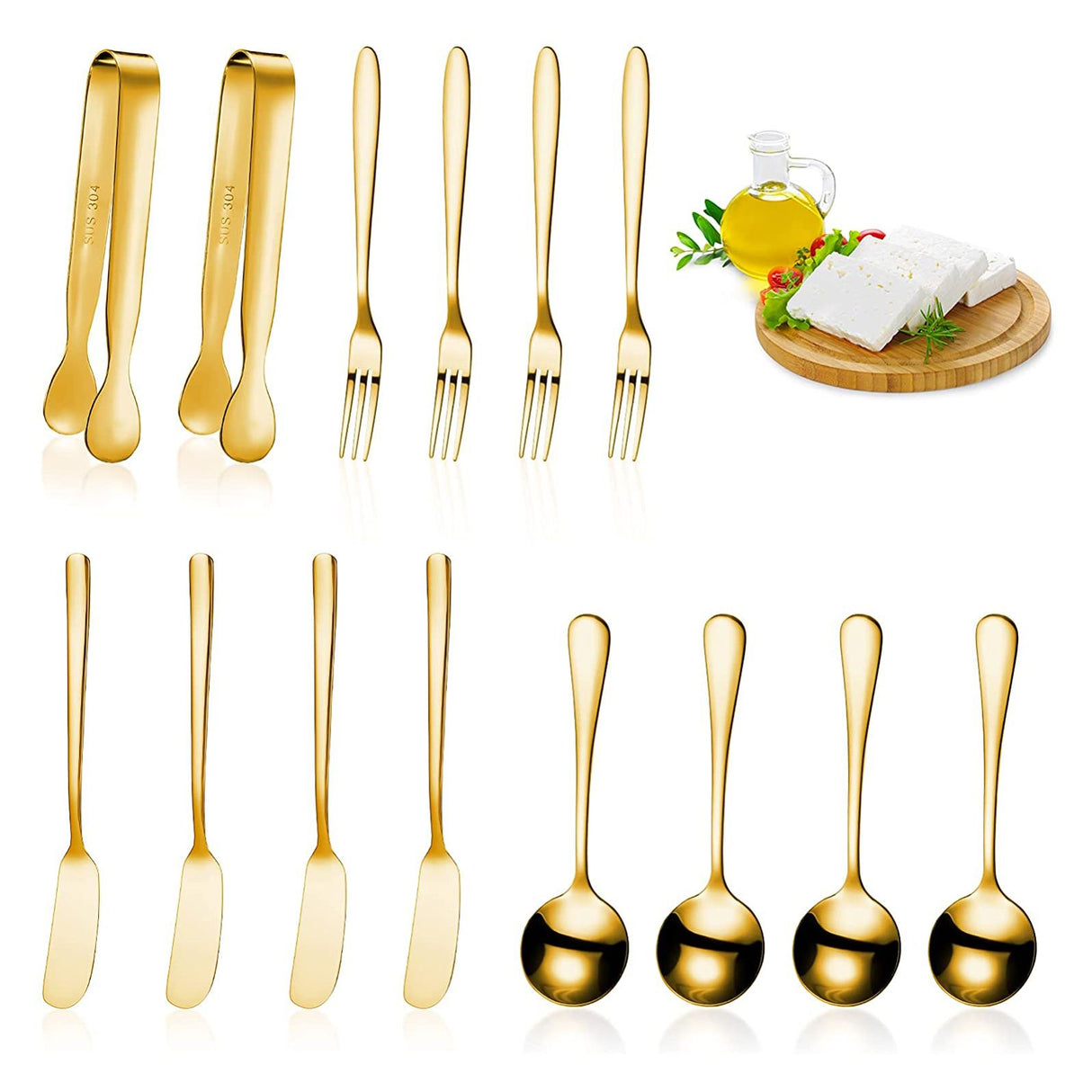 Cheese Tool Set Cheese Butter Spreader Knives Set Stainless Steel Cheese Serving Kit for Desserts Appetizers
