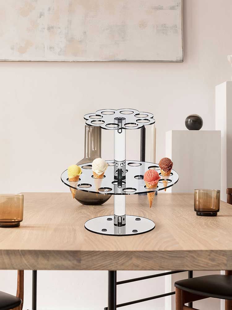 Acrylic Ice Cream Cone Bracket Popcorn Cone Display Rack