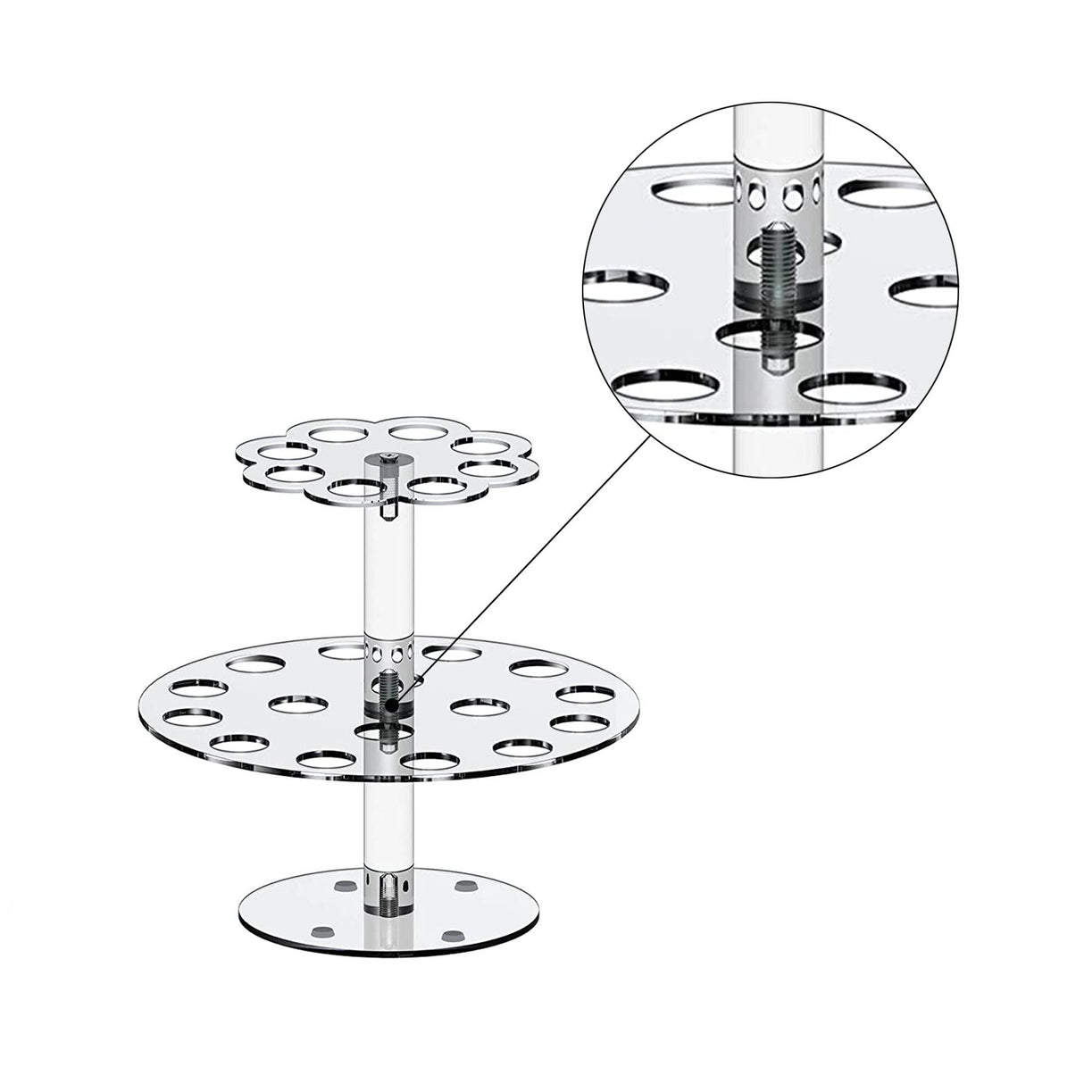 Acrylic Ice Cream Cone Bracket Popcorn Cone Display Rack