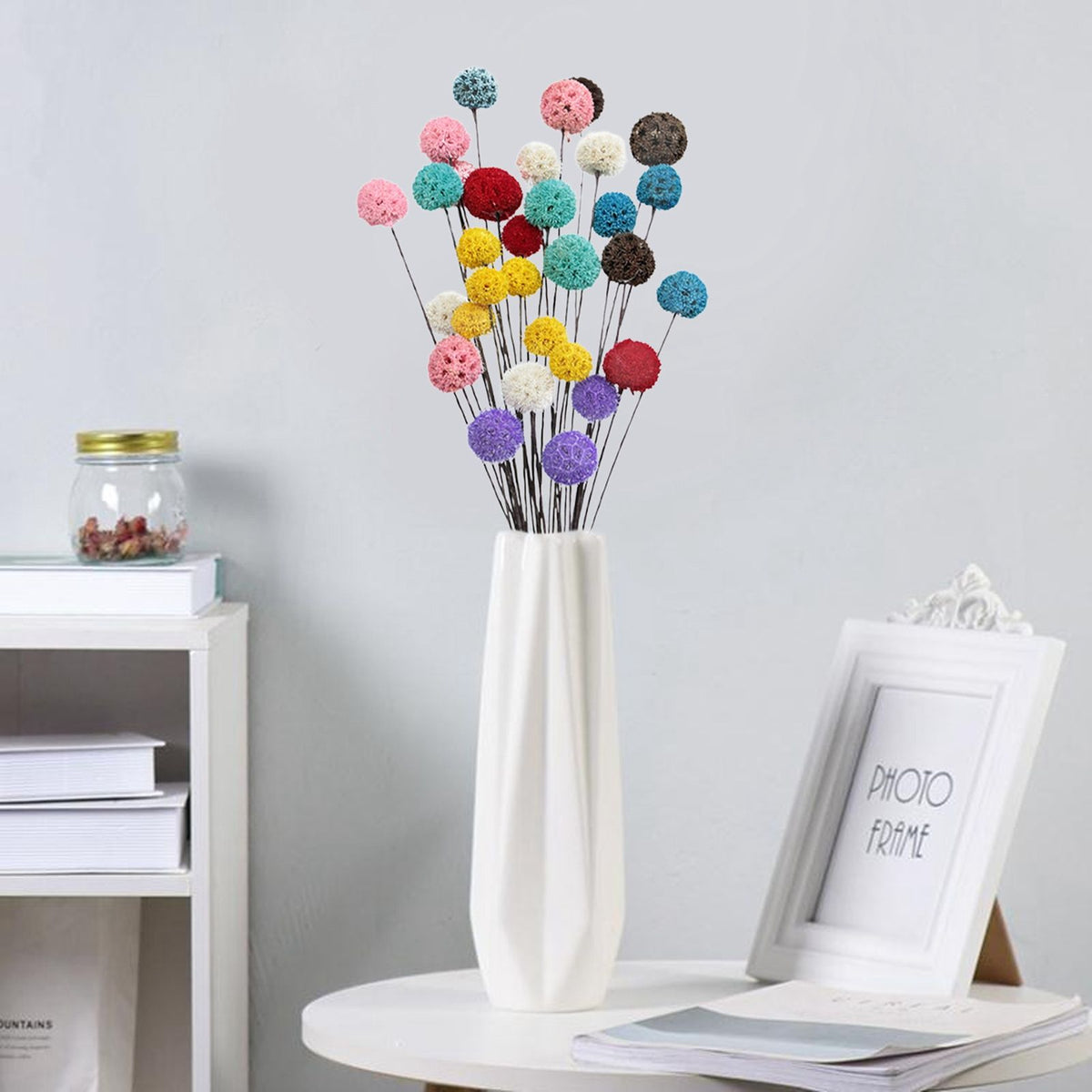 Billy Ball Flowers Dried Flowers Artificial Dried Flowers Home Garden Decoration