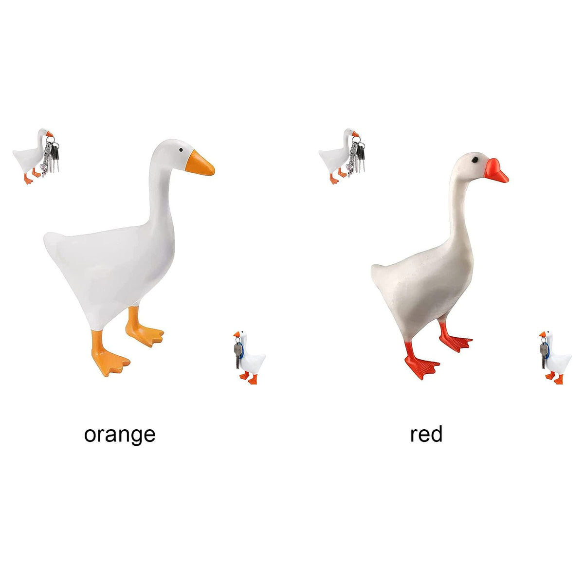 White Duck Magnetic Display Piece Resin Decoration Magnetic Goose Key Holder