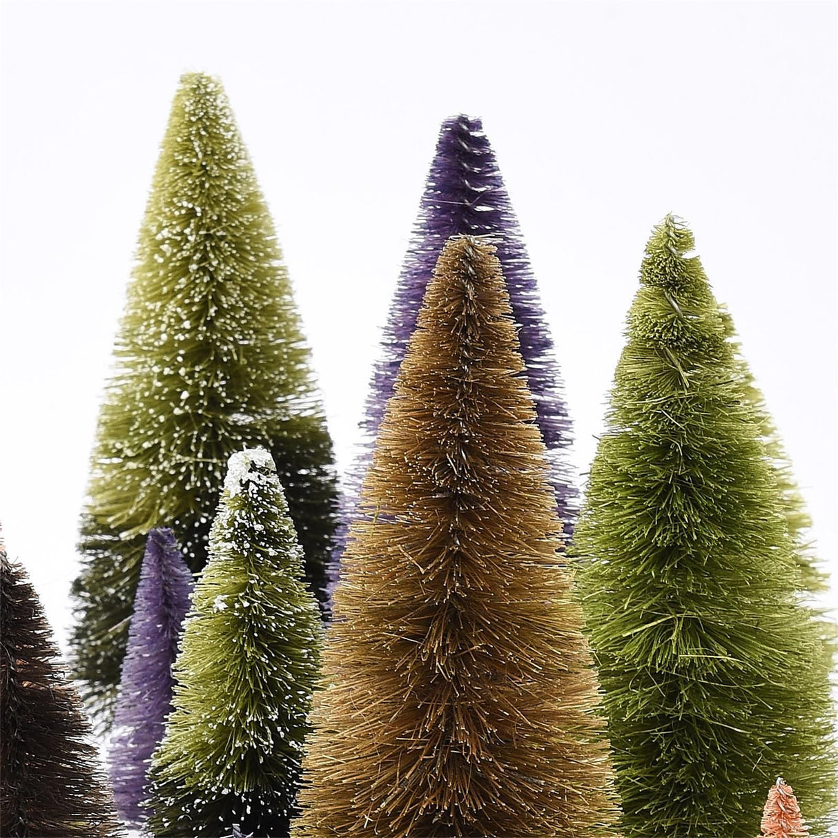 21pcs Artificial Christmas Trees Set Decoration Sisal Wood False Christmas Trees Kit