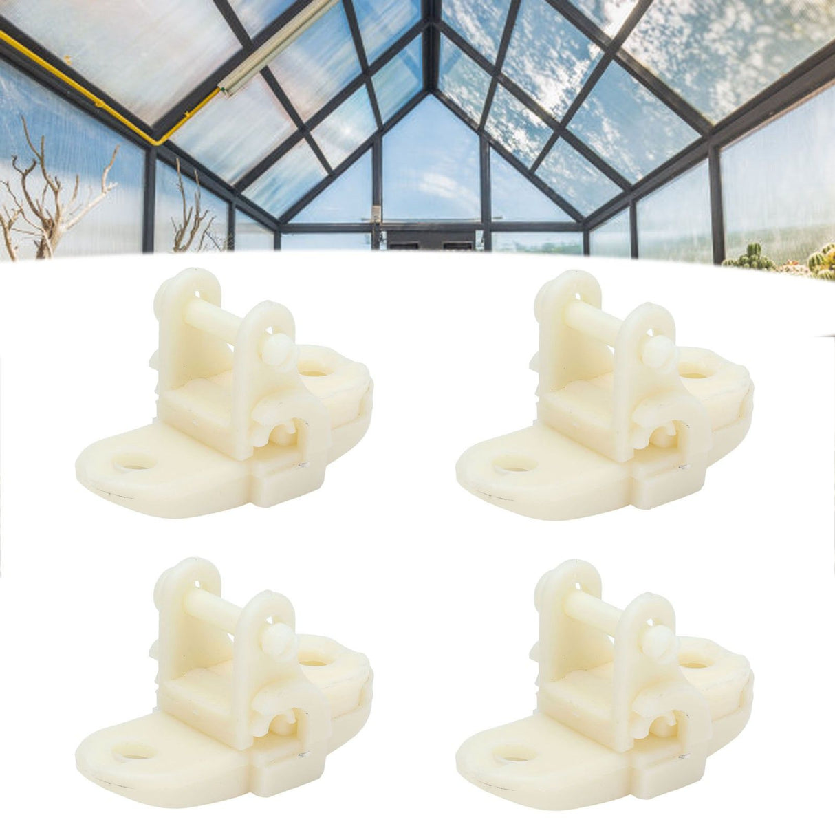 15pcs Greenhouses Pulley Plastic White Durable Ventilator Pulley Wheel for Agriculture Livestock Farms Greenhouses