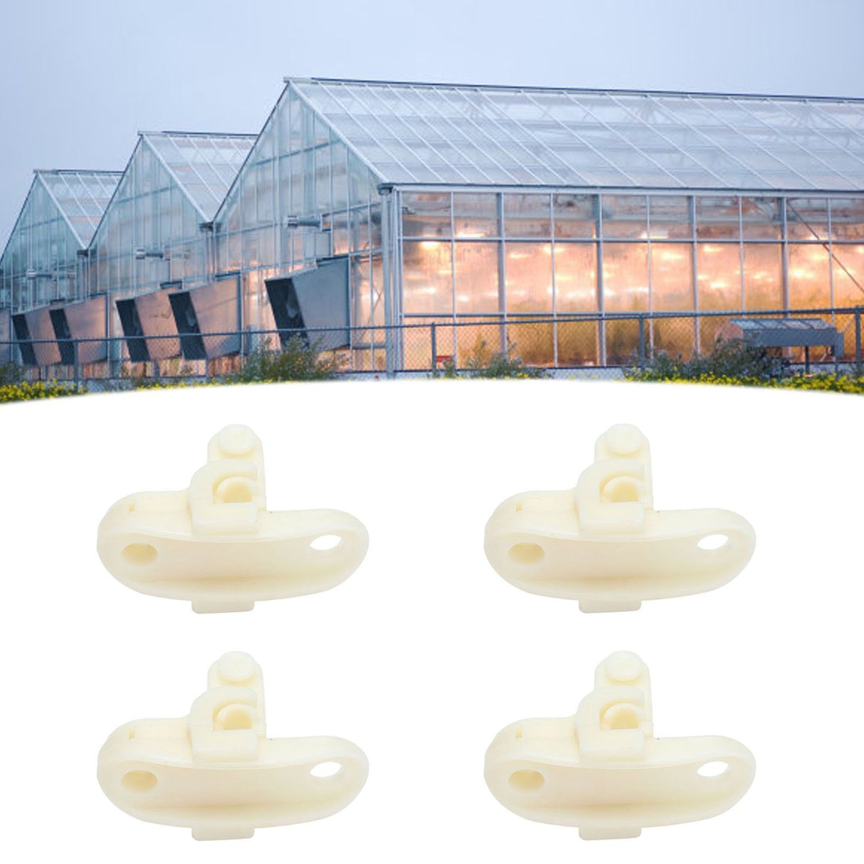 15pcs Greenhouses Pulley Plastic White Durable Ventilator Pulley Wheel for Agriculture Livestock Farms Greenhouses