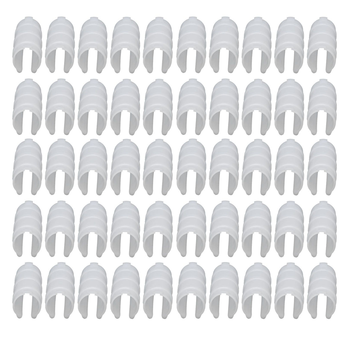 50PCS 10cm Greenhouse Film Clamp Heat Resistant Tube Clip Gardening Frame Pipe Clip for GardenWhite