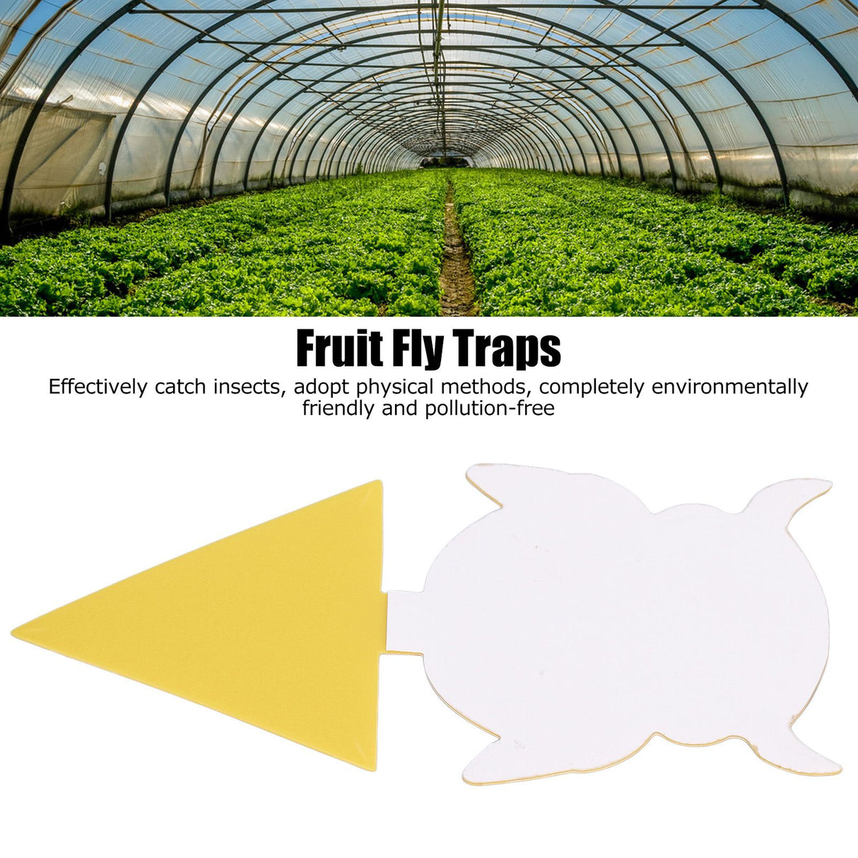 50Pcs Fungus Gnat Killer Effectively Catch Insects Strong Stickiness Easy to Use Insect Catching Board for GreenhouseDemon