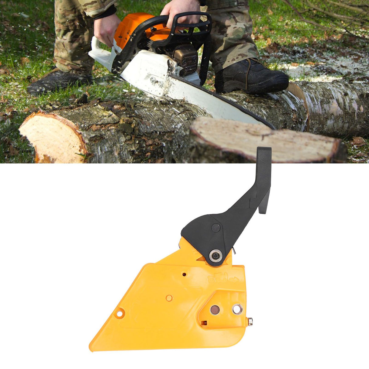 Chainsaw Handle Assembly Handle Clutch Cover Replacement Electric Saw Accessories for Partner 350 351 370 371 390 420