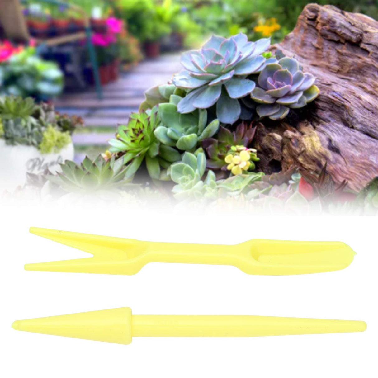 20Sets Small Seed Planter Strong Practicality Small Portable Comfortable to Use Seedling Remover for Vegetable PlantingYellow