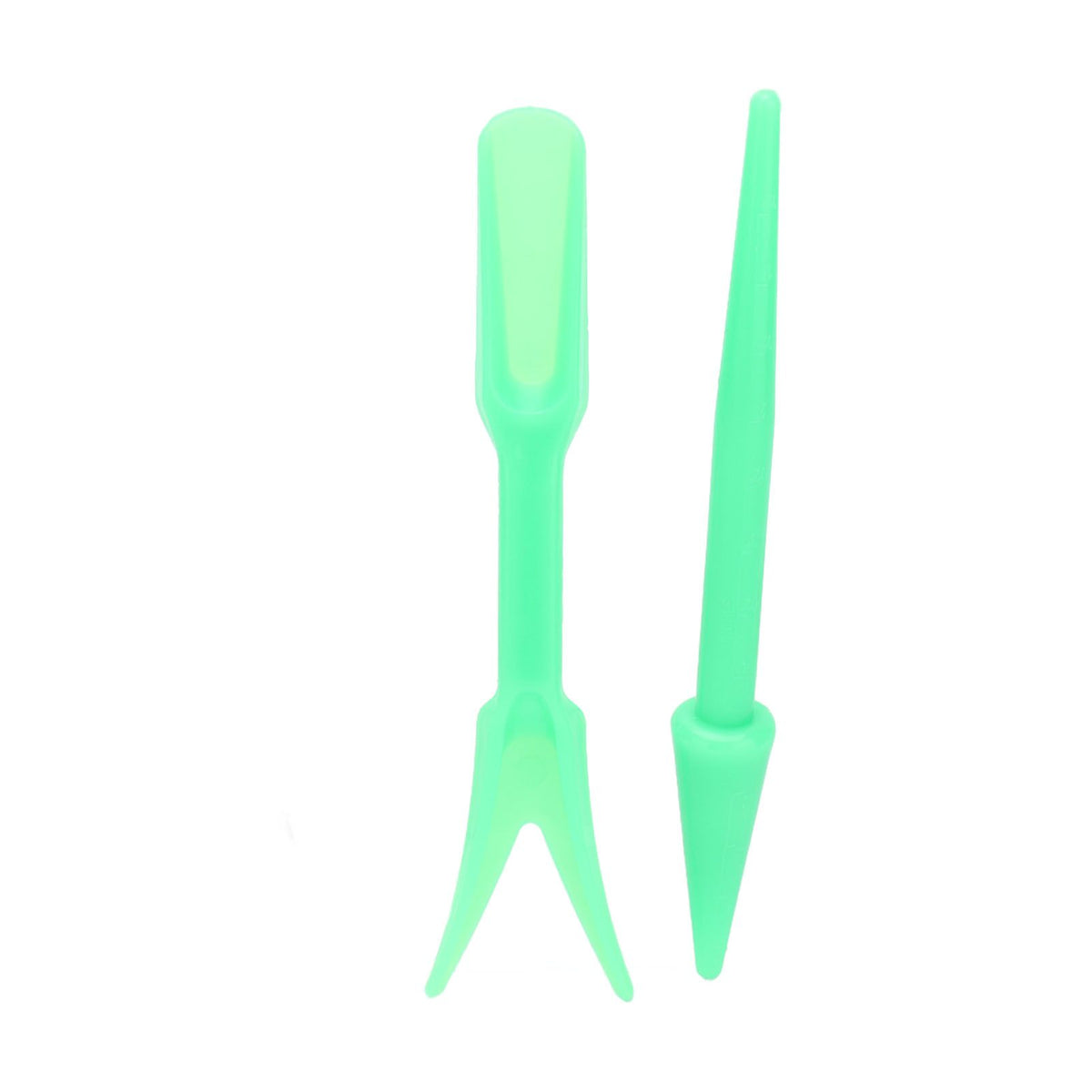 20Sets Small Seed Planter Strong Practicality Small Portable Comfortable to Use Seedling Remover for Vegetable PlantingGreen
