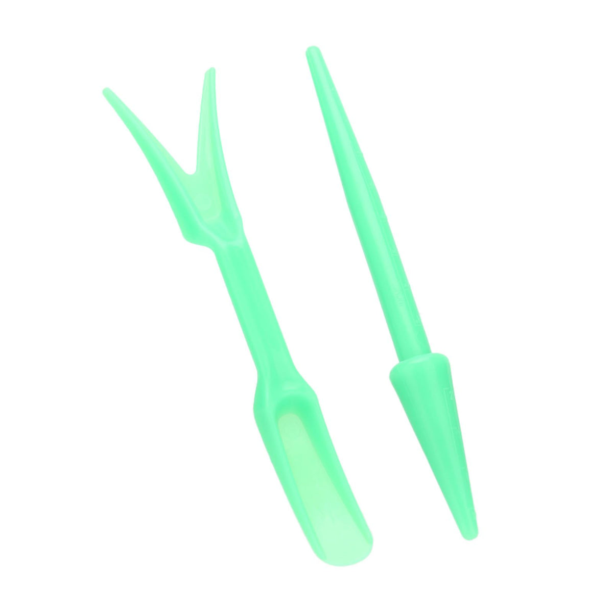 20Sets Small Seed Planter Strong Practicality Small Portable Comfortable to Use Seedling Remover for Vegetable PlantingGreen