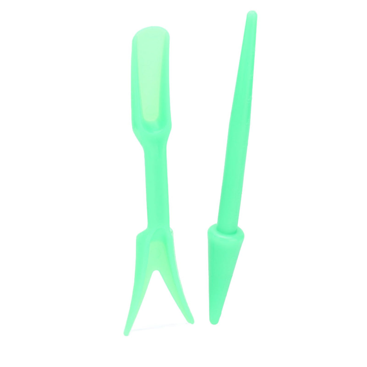 20Sets Small Seed Planter Strong Practicality Small Portable Comfortable to Use Seedling Remover for Vegetable PlantingGreen