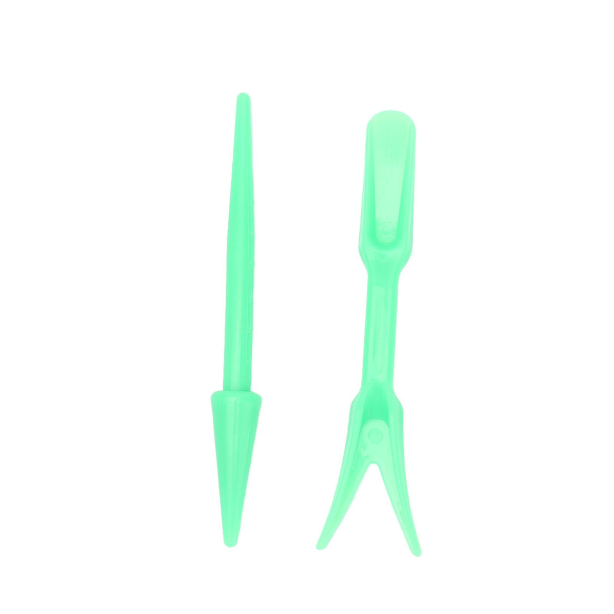 20Sets Small Seed Planter Strong Practicality Small Portable Comfortable to Use Seedling Remover for Vegetable PlantingGreen