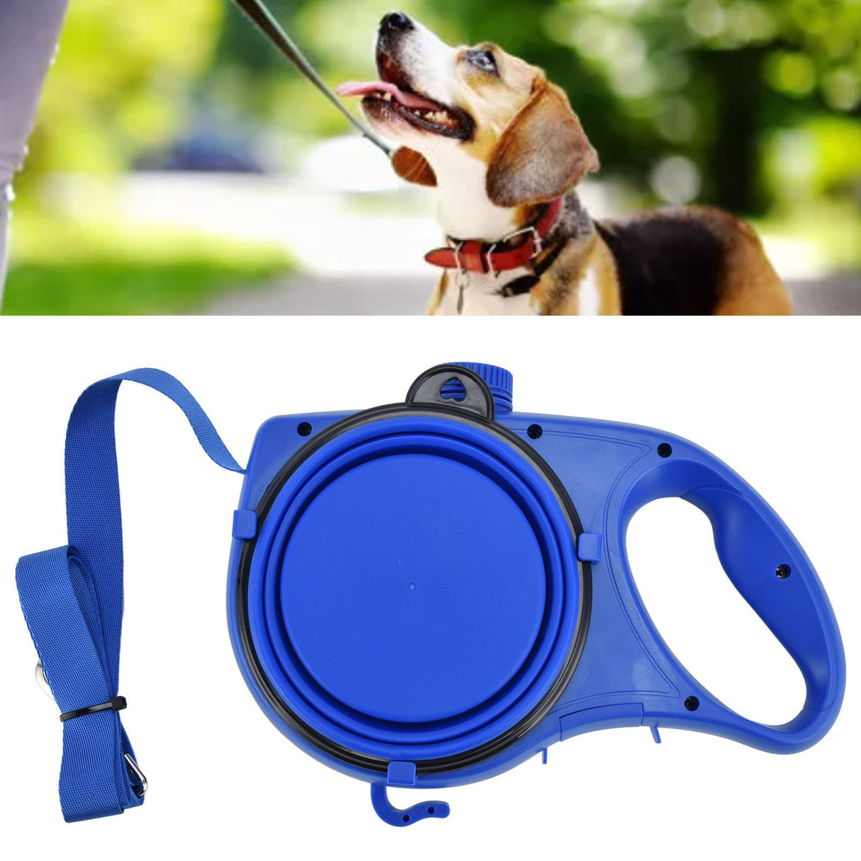 Pet Leash Multifunction Hollow Inside Multicolor Optional Lightweight Portable Small Dog LeashBlue
