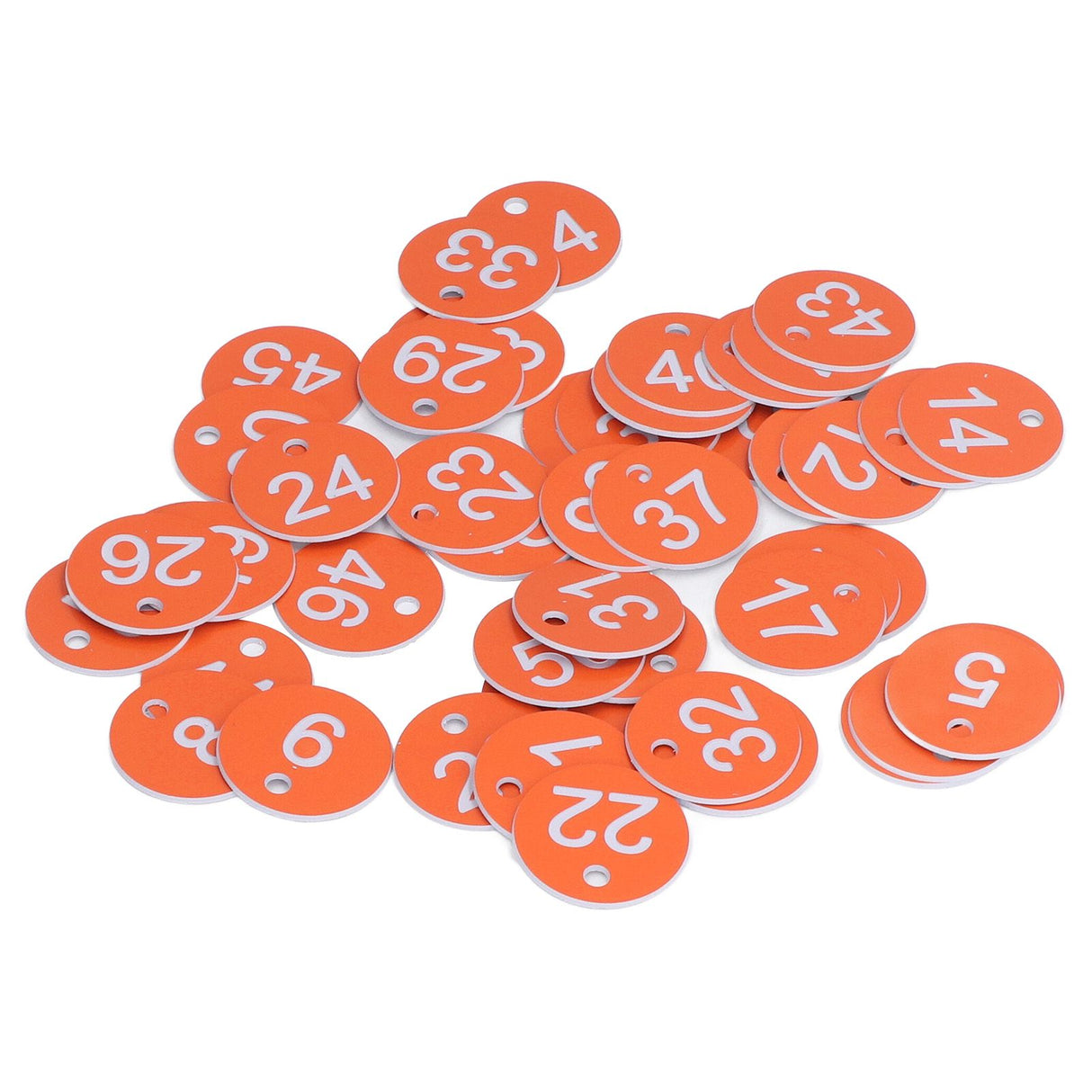 50Pcs Numbered Label Round Simple Beautiful Beehive Tag Breeding Supplies for Beekeeping Animal HusbandryNumbers 1 to 50 Orange
