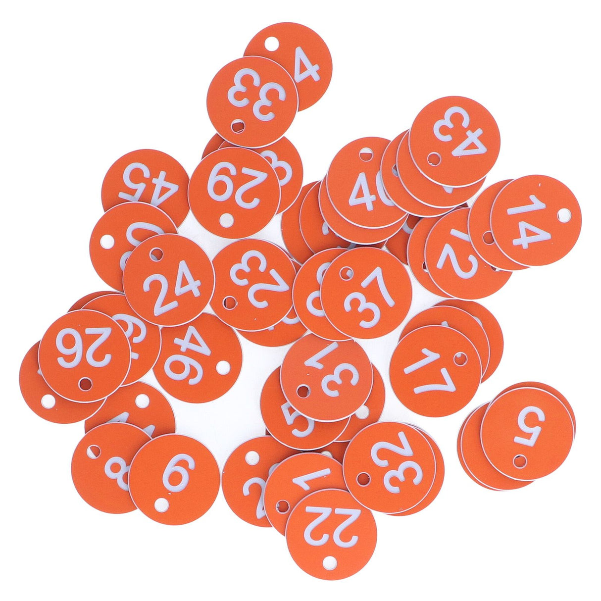50Pcs Numbered Label Round Simple Beautiful Beehive Tag Breeding Supplies for Beekeeping Animal HusbandryNumbers 1 to 50 Orange